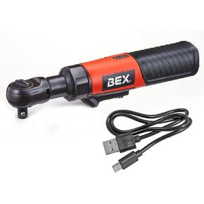 BEX 3/8"Pocket Size Manual & Electric Ratchet Wrench - Type C Cordless Power Tool for Automotive Repair, Tight Spaces, Quick-Lock Tech Reduces Hand Fatigue
