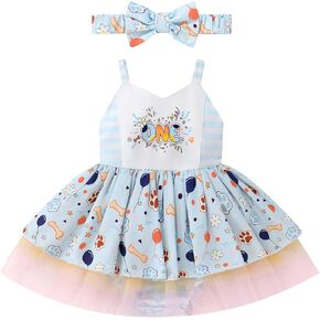 IMEKIS Baby Girls 1st Birthday Outfit Strawberry Floral One Smocked Dress Romper Tutu with Headband Cake Smash Photos