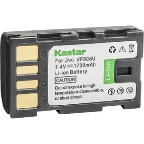 بطارية KASTAR BN-VF808 (حزمة واحدة) لـ JVC BN-VF808 BN-VF808U BN-VF815 BN-VF815U BN-VF823 BN-VF823U و JVC MINIDV ، Everio Camcorders (DELLENT MODELS)