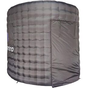 10ft Diameter Round Inflatable LED 360 Photo Booth Enclosure with 24pcs Led Light Tube& Air Blower Inflatable Photo Booth Backdrop for Wedding, Party, Birthday, Exhibition, 1 Door