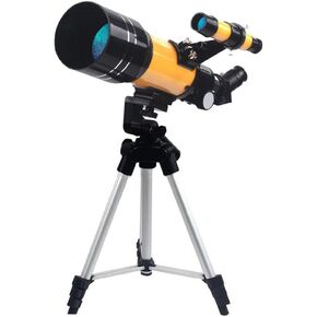 High Power Astronomical Telescope 70mm Aperture & 300mm Focal Length 235X MagnificationTelescope with Adjustable Tripod and Finder Scope 3 Eyepieces for Beginners Kids Binoculars