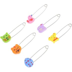 30Pcs Animal Design Diaper Pins Secure Fasteners for Newborns Durable Plastic Safety Lock Comfortable Reliable Diaper Holders for Care