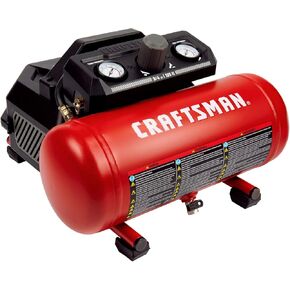 Craftsman Air Compressor, 1.5 Gallon 3/4 HP Max 135 PSI Pressure, 1.5 CFM@90psi and 2.2 CFM@40psi, Stainless Steel Portable Oil Free Maintenance Free Compressor, CMXECXA0200141A