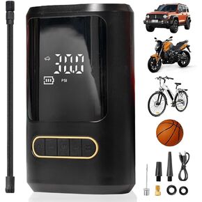 Portable Bike Air Compressor | Portable Bike Pump + Air Tire Pump | Compact & Powerful Tire Inflator for Bikes & Cars | Air Compressor by Revas