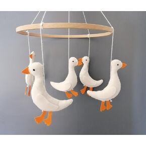 Geese Crib Baby Mobile Nursery,hunting nursery decor,goose mobile,Neutral Nursery Decor, felt,natural baby mobile, duck baby mobile nursery