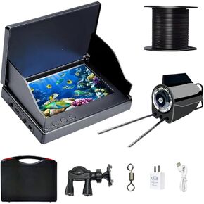 Colitt Underwater Fishing Camera, 66ft Waterproof Fish Finder with 5in HD Screen, Infrared Night Vision, 220° Wide-Angle Lens - Underwater Cameras for Fishing, Professional Fishing Aid (20m/66ft)