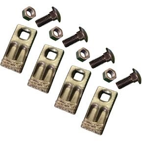 4 - Square Hole Replacement Hardfaced Auger Teeth w/Hardware - BC58F-HF-I