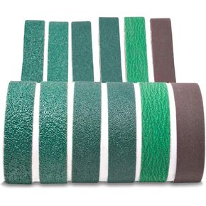 كاشفات الملصقات الحمراء 1 × 42 بوصة 80 حصباء معدن طحن Zirconia Sanding أحزمة ، 12 حزمة in Kuwait