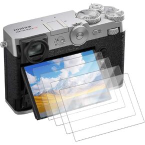 4-Pack Screen Protector for Fujifilm GFX100RF- 9H Hardness Tempered Glass for for Fujifilm GFX100RF Digital Camera, Anti-Scratch, Bubble Free, HD Clarity