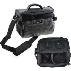 Navitech Grey and Black Camcorder Case with Carry Strap Compatible with The Sony PXW-Z90