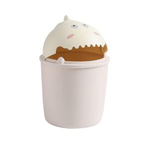 1pc Cartoon Dinosaur Desktop Trash Can Clamshell Waste Container for Office Bathroom Boys and Girls Room Compact Cute Design Space-Saving