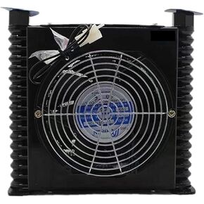 Centrifugal Air Blower AJ0510T-CA 10L/Min Hydraulic Cooler Air Cooled Oil Radiator Heat Exchanger For CNC Hydraulic System For VP20 VP30 Vane Pumb Plumbing, Home Use(AF0510T-CA,DC24V)