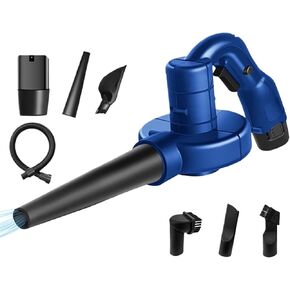 Cordless Electric Air Blower & Suction Leaf Computer Dust Snow Blowing Cleaner Collector Power Tool