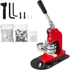 Badge Maker Machine 32 To 75mm With 500 Or 1000Pcs Circle Manufacture Button Parts Metal Custom Sheet Tag Pressing For Pin For Beginners DIY Use(25mm with 1000pcs)