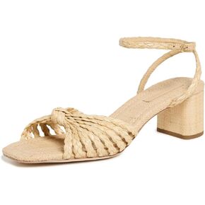 Loeffler Randall Women's Riya Braided Mignon Knot Mid-Heel Sandals