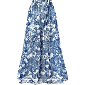 Catalpalev Women's Swimsuit Floral Print High-Waisted Slimming Bikini Set Beach Swimwear Bathing Suit