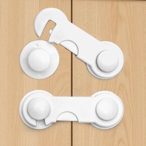 Cabinet Locks - Easy to Install no Tools Need or Drill - 4 Pack Child Safety Cabinet Proofing Baby Safety Cabinet Locks for Furniture Kitchen Ovens Toilet Seats