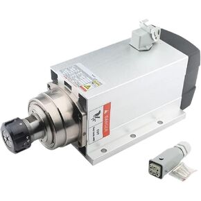 Engraving 4.5kw ER32 CNC Air-Cooled Spindle 220V 380V Square Spindle Mounting Flange 18000rpm 300HZ for CNC Milling Machine Accessories(220V)