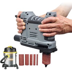 Handheld Spindle Sander, 650W, 1800-3200 RPM, 6 Speeds, Includes Four Sizes of Sleeves, Dust Collector, Can Be Used Inverted, For Metal, Aluminum, Wood, Plastic