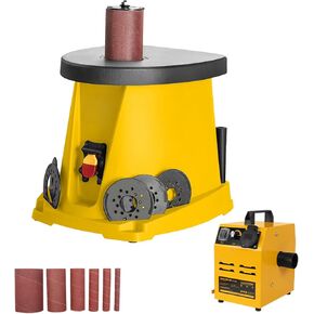 Column sander, 2000RPM/MIN, up and down telescopic, with 3 sets of sandpaper, optional dust collector, 450W powerful motor, suitable for wood, metal, furniture, plastic sanding electric sander(Dust Co