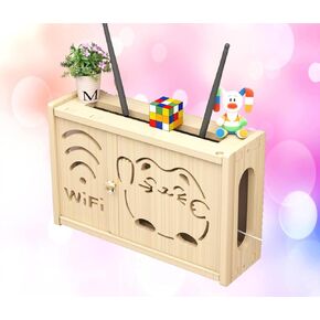 Router Storage Box Router Rack Wall Mounted WiFi Router Bracket Wall Hanging Wall Storage Box Wall Mounted WiFi Storage Box,B-36x24cm