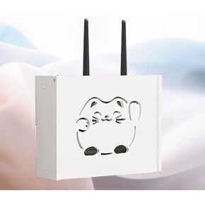 Router Storage Box WiFi Sign Router Box WiFi Shelf Box Wall Mounted Wall Storage Box Wifii Router Storage Rack,A-22x20x8.5cm