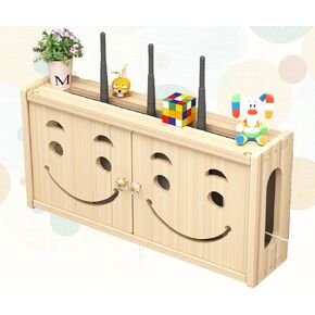 Router Storage Box WiFi Router Hidden Box WiFi Storage Box Wall Mounted Wall Storage Box Floating Shelf Bracket,A-48x24cm