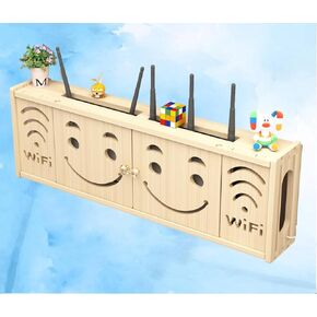 Router Storage Box Router Rack Wall Mounted Router Storage Box Wall Mounted Wall Storage Box Wall Shelf for WiFi Box,A-71x24cm