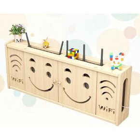 Router Storage Box Router Storage Box Wall Router Shelf White Storage Box Hanging Router Support Wooden Wall Storage Box,A-71x28cm