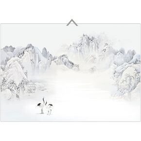 Window Clings Window Privacy Film Glass Sticker Chinese Landscape Window Frosted Bathroom Glass Static Sticker Office Push Door Film Privacy Window Film(D,60 * 100 cm)