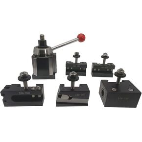 8PCS CXA Wedge Type Quick Change Tool Post With Tool Holders For Lathe Swing Dia 13-18",250-333.