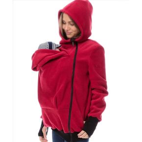 002,S, Three-in-One Kangaroo Hooded Women's Sweatshirt,Baby Wearing Jacket,Baby Carrier Coat,Women's Maternity 3 in 1 Hoodie Carrier Baby Holder Pullover