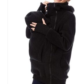 001,L, Three-in-One Kangaroo Hooded Women's Sweatshirt,Baby Wearing Jacket,Baby Carrier Coat,Women's Maternity 3 in 1 Hoodie Carrier Baby Holder Pullover