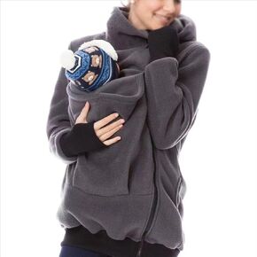 003,S, Three-in-One Kangaroo Hooded Women's Sweatshirt,Baby Wearing Jacket,Baby Carrier Coat,Women's Maternity 3 in 1 Hoodie Carrier Baby Holder Pullover