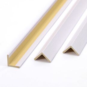 gaahing 3 pcs 39 "حرس الزاوية الجدار ، والحبوب الخشبية البيضاء على شكل حرف L على شكل درع الزاوية لحافة الجدار ، وامي إطار الباب المصد