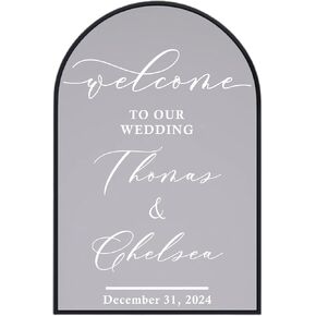 Welcome to Our Wedding Mirror Decal - Soon to Be Mr & Mrs Custom Mirror Lettering Decal Sticker - Just Married - Wedding Marriage Decoration