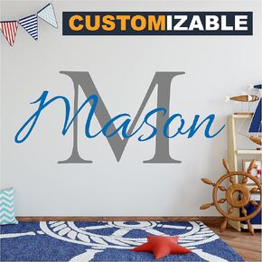 VulgrCo Custom Wall Decal for Kids Room, Personalized Nursery Decor and Peel & Stick Name Decals