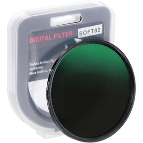 PATIKIL 82mm Mist Filter, Dreamy Soft Diffusion Fog Effect Camera Lens Filter Slim Optical Glass with Lens Cap for Video Vlog Portrait Photography, Black