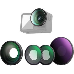 Neewer Black Mist Diffusion 1/4 مرشح متوافق مع DJI Osmo Action 5 Pro & 4 ، المسمار الزجاجي البصري HD Multicoated على مرشح التأثير السينمائي الناعم ، FL-N50