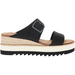 TOMS Womens Diana Buckle Platform Casual Sandals Casual Mid Heel 2-3" - Black