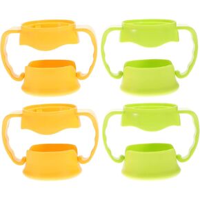 4 Sets Nursing Bottle Handle Scald Design for Milk Bottles Comfortable for Transitioning to Independent Drinking and Flexible