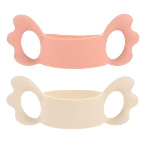 2Pcs Ergonomic Silicone Milk Bottle Handle Non Slip Design for Comfortable Gripping Compatible with Newborn Bottles Present for Parents