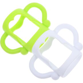 TOYANDONA 2pcs Silicone Bottle Handles Soft and Comfortable Grip for Easy Transition From Bottle to Cup Non Slip Design Suitable for Colors