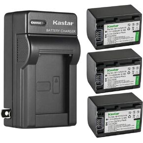 KASTAR 1-PACK BATTERSION و AC WALTRACTER PLACTION لـ Sony DCR-SX31 ، DCR-SX40 ، DCR-SX41 ، DCR-SX50 ، DCR-SX60 ، HDR-CX100 ، HDR-CX100 ، HDR-CX105 ، HDR-CX10 ، HDR-CX11 ، HDR-CX12 ، HDR-CX500 ، HDR-CX50 ،