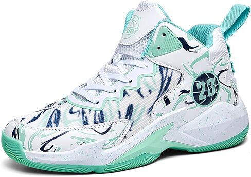 Men's Basketball Shoes No-Slip Breathable Outdoor Shoes Women's Fashion Graffiti Training Shoes in Kuwait
