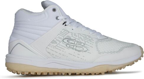 Boombah Viper Pureknit Women's Turf Mid Shoes - White Out - Multiple Color Options - Multiple Sizes in Kuwait