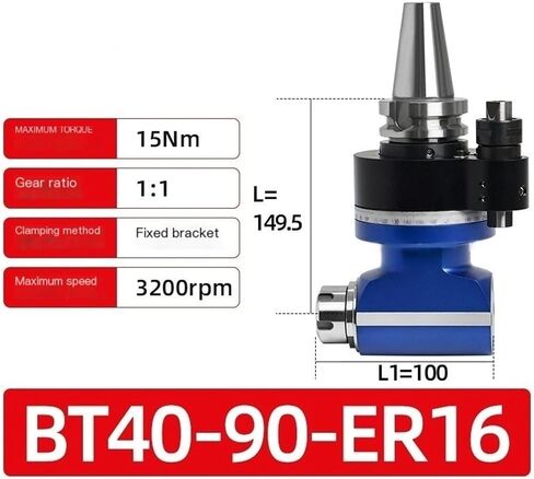 BT40-90-ER11 Angle Head Side milling Head BT40-90-ER16 BT40-90-ER20 BT40-90-ER25 CNC Machining Center Angle Head(BT40-90-ER11) in Saudi Arabia