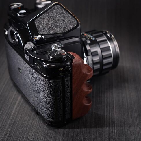 Wood Wooden Left + Right Camera Hand Grip Kit for Pentax 67 6X7 6 * 7 Handle Holder Metal Bracket (Walnut) in Saudi Arabia