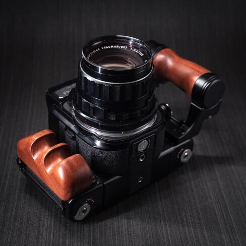 Wood Wooden Left + Right Camera Hand Grip Kit for Pentax 67 6X7 6 * 7 Handle Holder Metal Bracket (Walnut) in Saudi Arabia