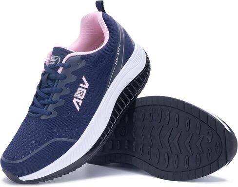 Womens Wide Toe Box Walking Shoes Arch Support Orthotic Fashion Sneakers Wide Width Tennis Shoes for Plantar Fasciitis Pain Relief Pain Relief US 6.5-11 in Saudi Arabia